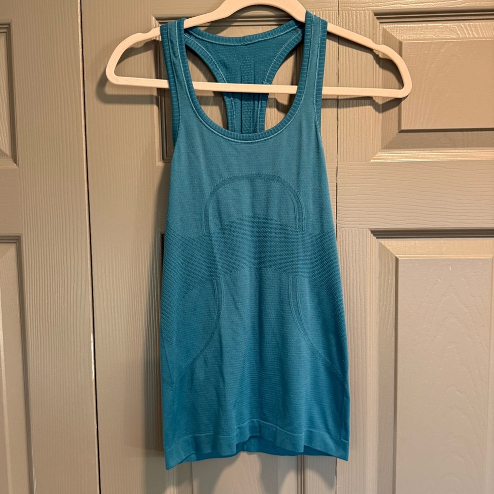 Lululemon Women's Teal run swiftly Racerback Tank Top